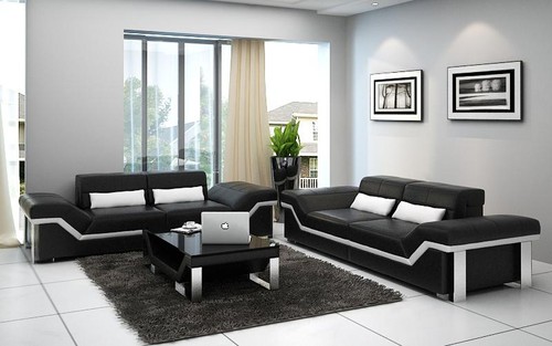 Divano pelle con - pelle,