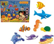 Set Plastilina per Bambini Mondo Animale Mare Oceano Pesci Pasta Modellabile