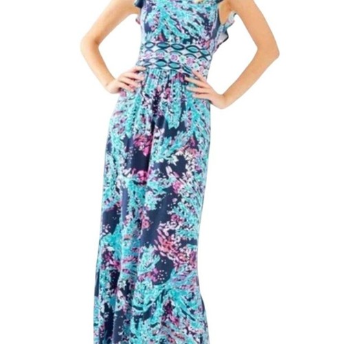 Maxi abito lilly pulitzer blu - maxi,