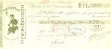 1919 ROMA Ditta Pompilio BENEDETTI Ferro China BALIVA Cambiale pubblicitaria