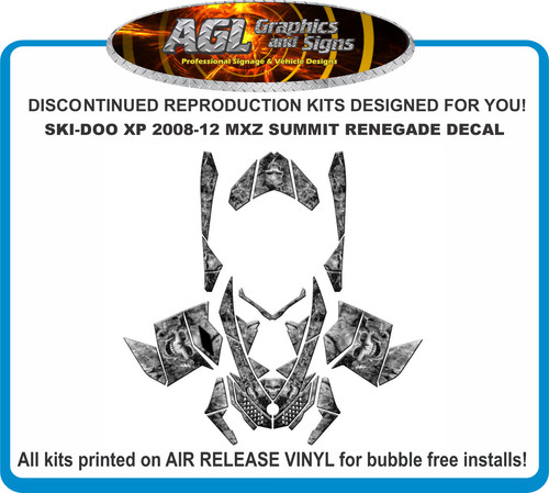 Skull sled wrap for ski - skull,