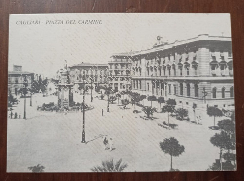 8655 cartolina cagliari piazza - cartolina,