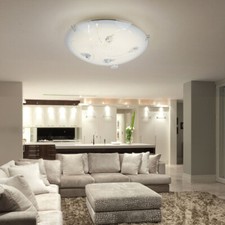 Plafoniera Lampada da Cucina Vetro Opale LED Cristallo Corridoio D 25 CM