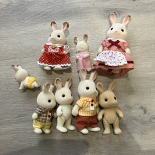 Famiglie Sylvanian cioccolato coniglio famiglia bambino che dorme 8 figure coniglietti