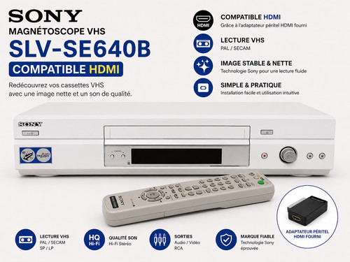 Sony slv se640b magnétoscope - slv-se640b,