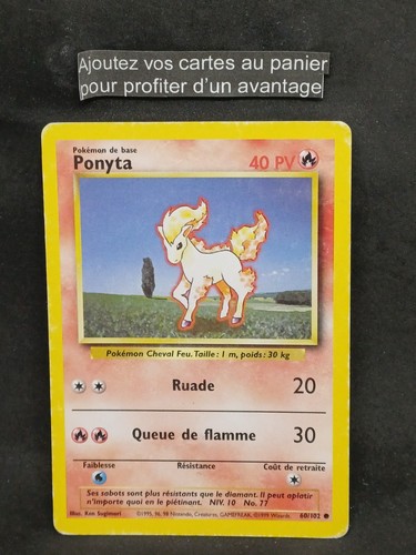Ponyta 102 carte - ponyta,