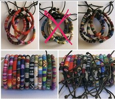 4 BRACCIALI tessuto misto LINO