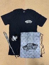 VANS OFF THE WALL COMBO PACK Camicia + Mini Zaino + Cordino + Adesivo NUOVO Large