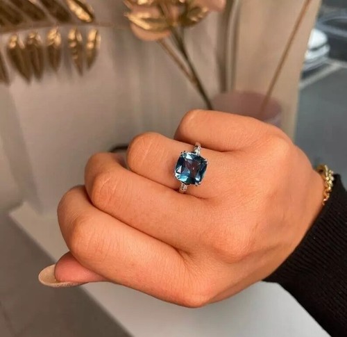 Anello topazio blu londra - blu,