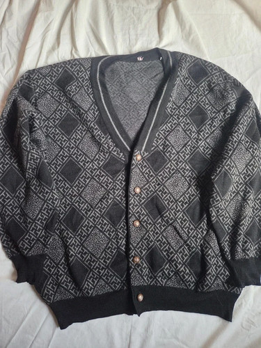 Monogram vintage cardigan over