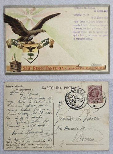 Cartolina reggimentali brigata - cartolina,
