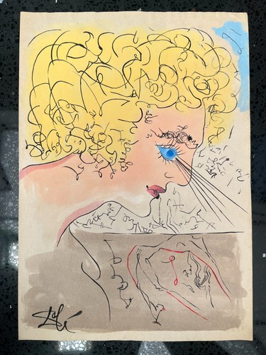 Salvador dali drawing - drawing, paper