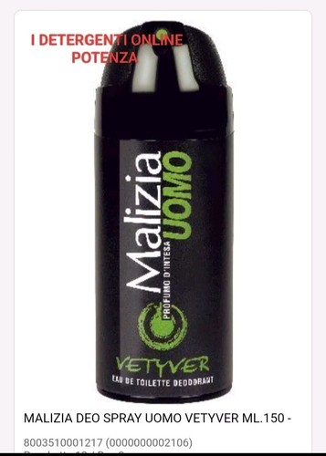 Malizia uomo deodorante spray - malizia,