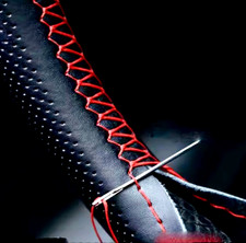 COPRIVOLANTE IN PELLE DA CUCIRE FAI DA TE 38 CM PER AUTO CON AGO FILO UNIVERSALE