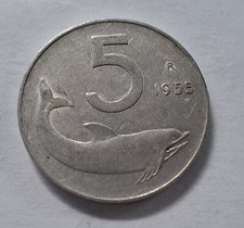 5 LIRE DELFINO 1955