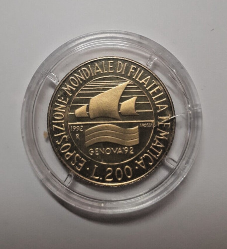 200 lire 1992 - fondo, specchio