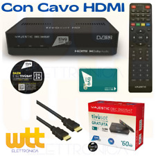 Decoder satellitare ricevitore tivusat hd con tessera scheda card tvsat inclusa