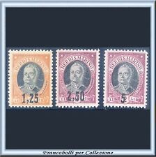 1927 San Marino Onofri soprastampati  n. 130/132 Nuovi Integri **