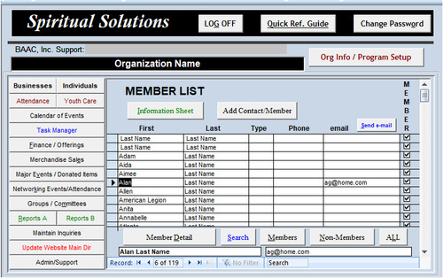 App gestione database - app,
