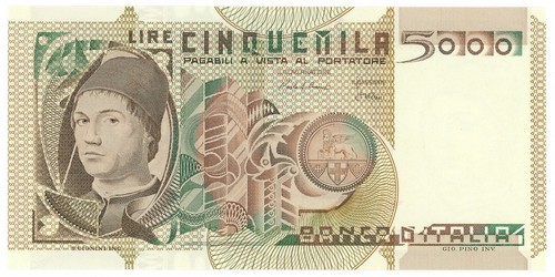 5000 lire ritratto uomo - lire,