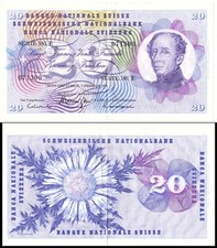 1974 svizzera banconota - 1974, 20