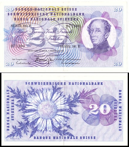 1974 svizzera banconota - 1974,