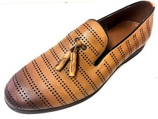 Nuovo Moda Mocassino Loafer Braun Pelle Scarpe Uomo con Fori Mocassini