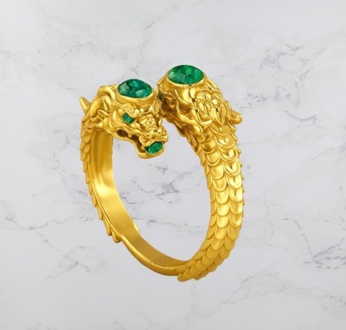Anello drago regolabile - , in
