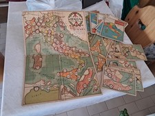 Tombola geografica Italia anni 20/30 No Numeri Solo Cartelle E Tabellone