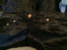 Jeans Pantaloni firmati ROCCO BAROCCO Originali 100%  in raso nero perfetti