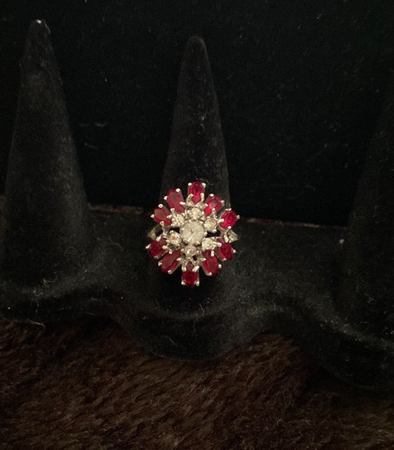 Anello vintage 18k hge rubino - anello,