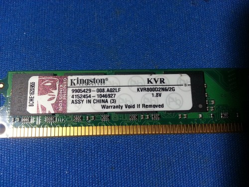 Ram kingston kvr800d2n6 2g - kingston, kvr800d2n6/2g