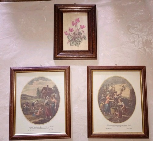 Lotto tre quadretti - tre, vintage