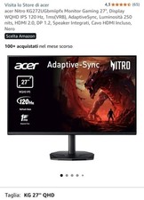 Monitor Gaming 27" QHD 120Hz