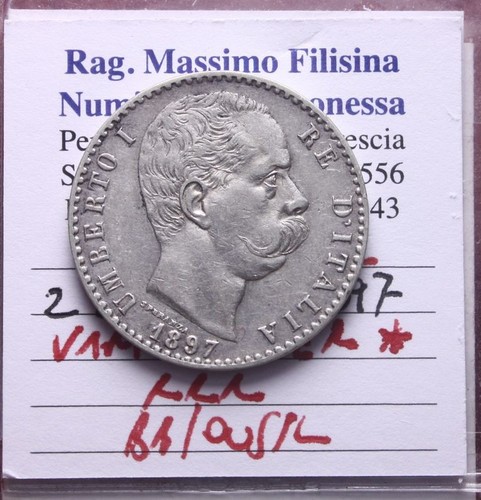 Umberto 2 lire argento - i,