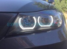 FARI  BMW SERIE 3 E90/E91 ANGEL EYES FIBRA OTTICA PER XENON SERIE  OEM D1S