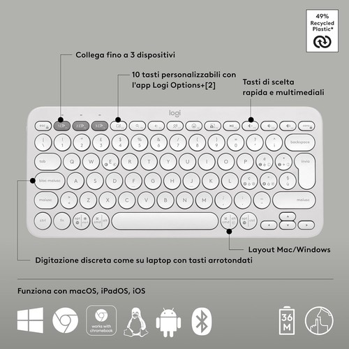 Tastiera computer logitech - tastiera,