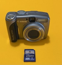 CANON PowerShot A710 IS 7.1 MP Digital Camera w/SD card Made Japan  Working