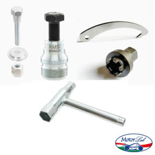 Estrattore + attrezzo dado blocco frizione +chiave candela Vespa PX  125 150 200