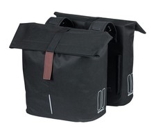 Borsa doppia Basil City nero, 12x29x30cm, 28-32l