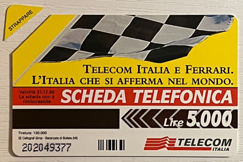 Carta telefonica telecom - carta,