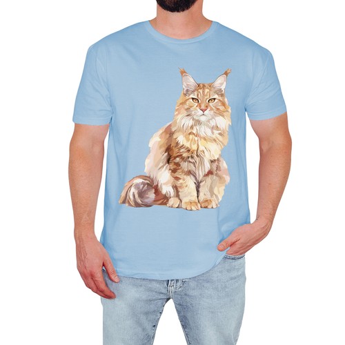 Shirt uomo gatto - uomo, coon