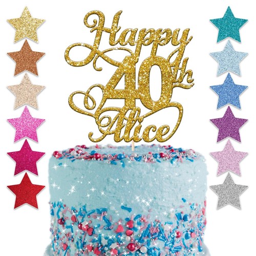 Cake topper glitter buon - cake,
