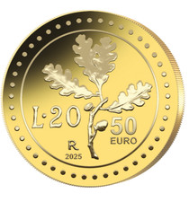 Moneta 50 Euro Oro 2025 Lira