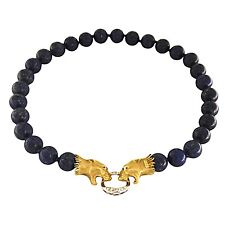 Collana in vero ORO GIALLO BIANCO 750 18k LAPISLAZZULI DIAMANTE Panther Collier
