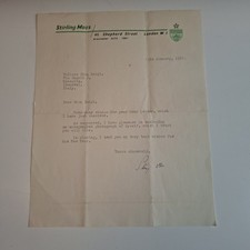 Lettera con firma autografa di Stirling Moss. Anno 1967. 