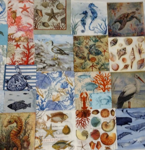 Tovaglioli carta sealife - di,