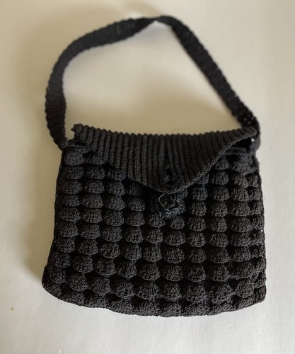 Borsa vintage nera punto