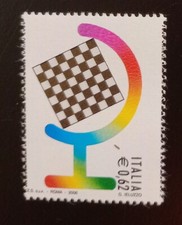 VARIETA' 2006 TORINO MONDIALI DI SCACCHI DENTELLATURA SPOSTATA IN SENSO VERICALE