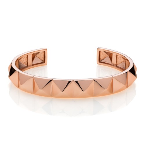Bracciale rigido dorato rosa